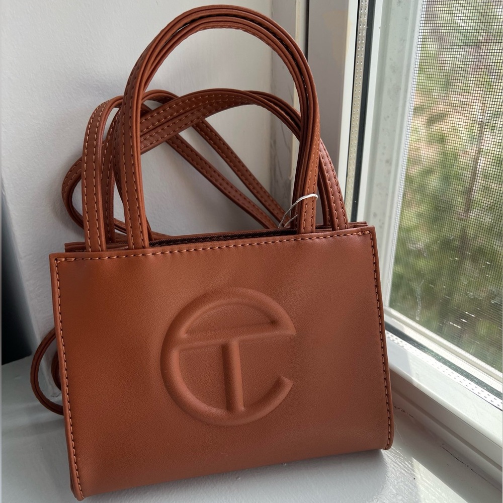 Tan Telfar Small Shopping Bag